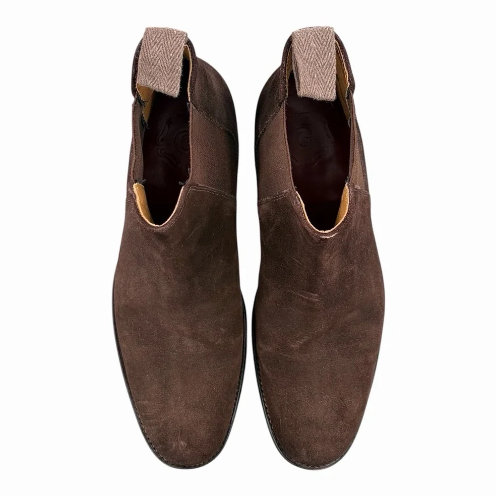 GRENSON Declan Brown Suede Chelsea Boots‎ US Size 9, UK Size 8 F England Dressy